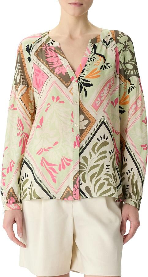 Comma Blouse met lange mouwen met print all-over - Foto 4