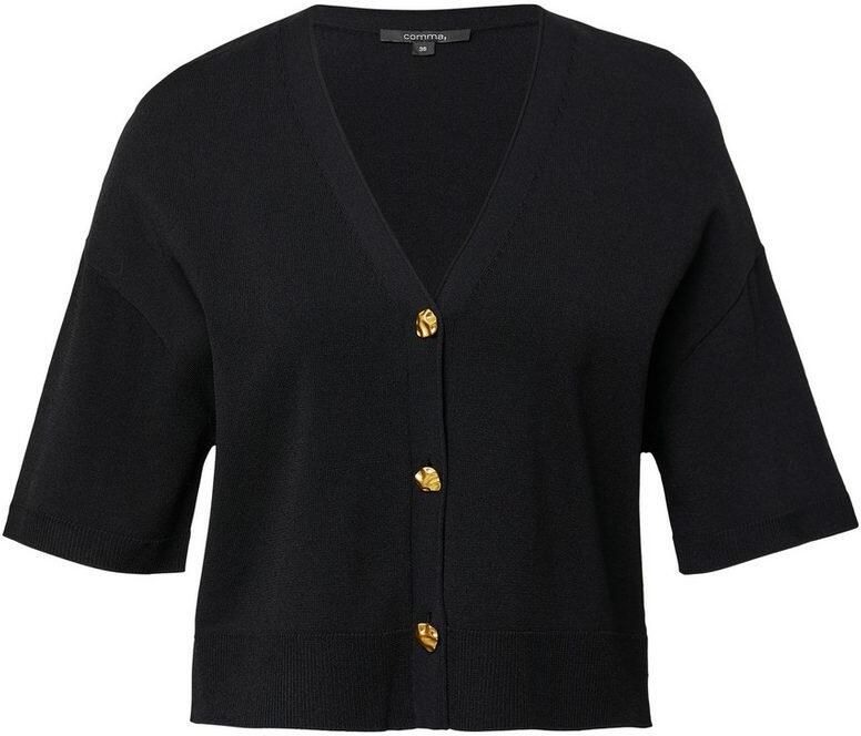 Comma Cardigan met v-hals en gouden knopen