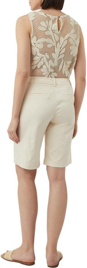 Comma straight regular waist bermuda short ecru - Foto 2