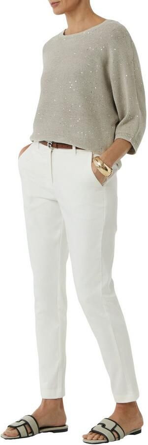 Comma Chino met smalle riem zomerbroek (set 2-delig) - Foto 2