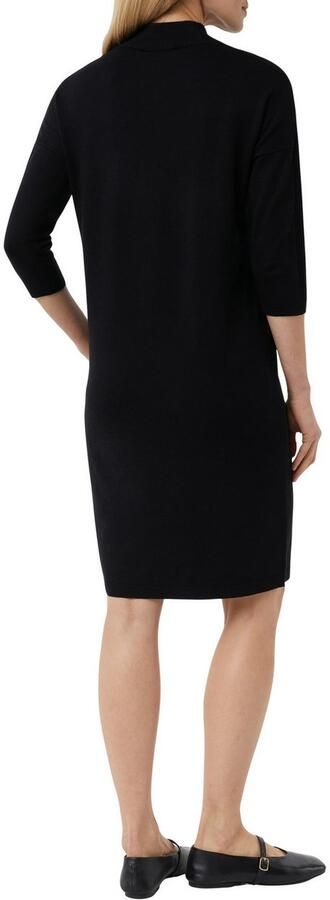 Comma Knielange gebreide jurk met opstaande kraag en 3 4-mouwen - Foto 3