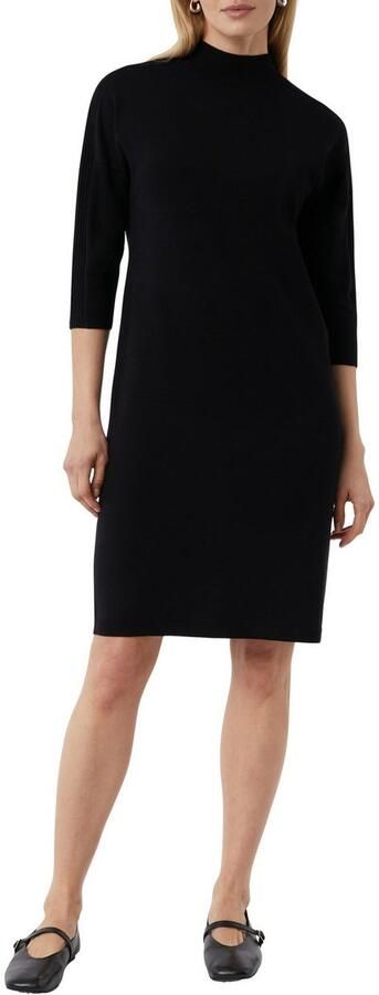 Comma Knielange gebreide jurk met opstaande kraag en 3 4-mouwen - Foto 2