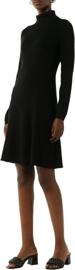 Comma Knielange gebreide jurk met col - Foto 5