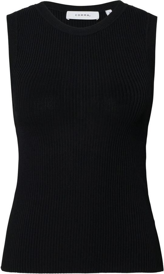 Comma Gebreide top van viscosemix in slim fit