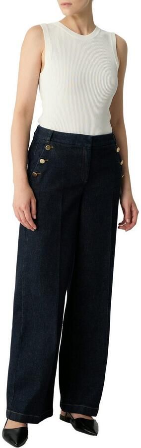 Comma Gebreide top van viscosemix in slim fit - Foto 3