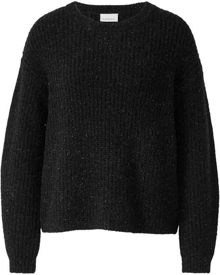 Comma Oversized gebreide pullover met ribboorden