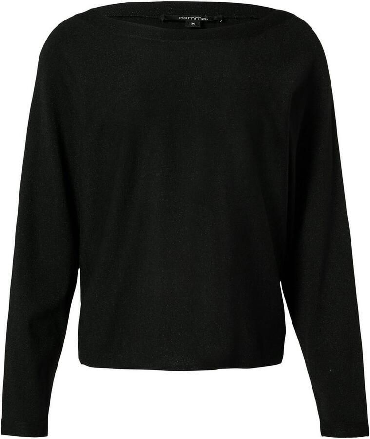 Comma Gebreide pullover van viscosemix met boothals