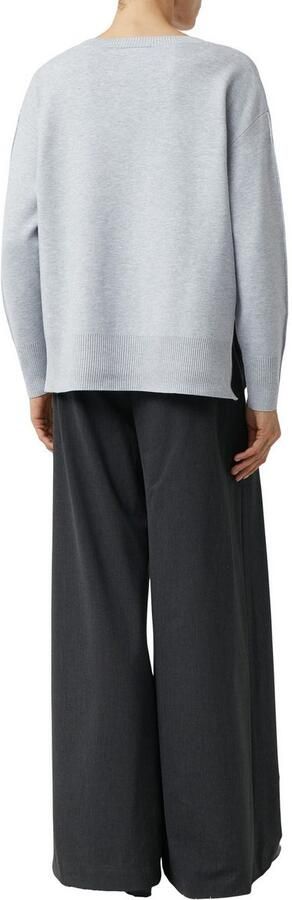 Comma Gebreide pullover van viscosemix met ronde hals - Foto 3