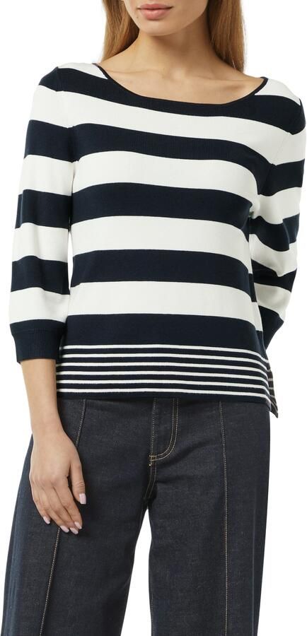 Comma Gebreide trui met streepdessin - Foto 4