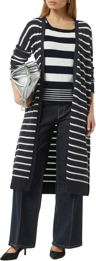 Comma Gebreide trui met streepdessin - Foto 2