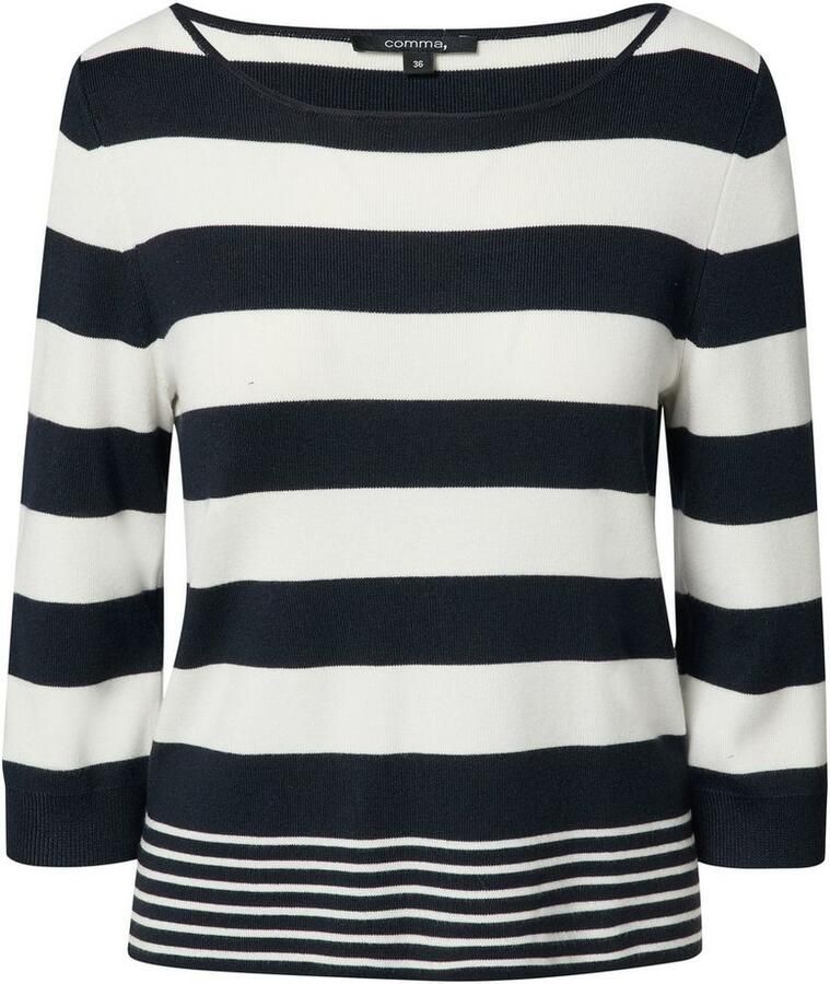 Comma Gebreide trui met streepdessin