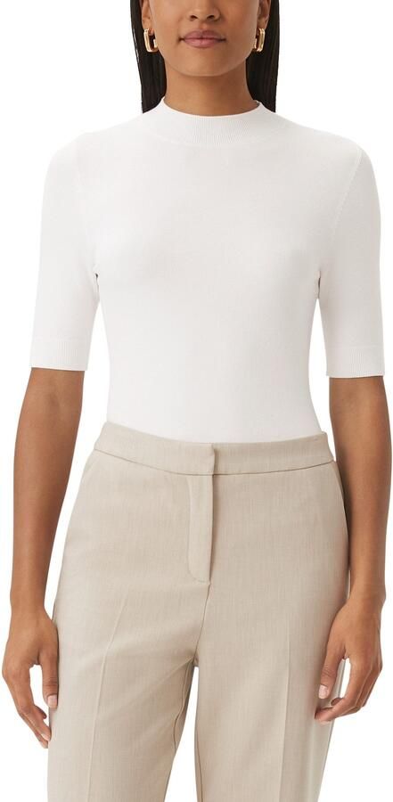 Comma Gebreide trui met turtleneck halfarm - Foto 4