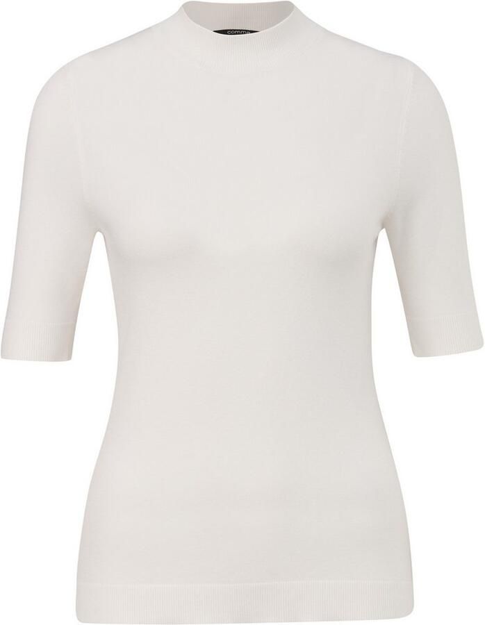 Comma Gebreide trui met turtleneck halfarm