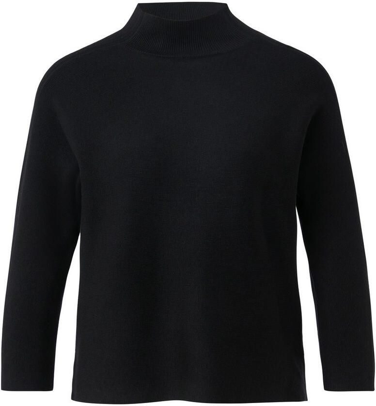 Comma Gebreide pullover met opstaande kraag en 3 4-mouwen