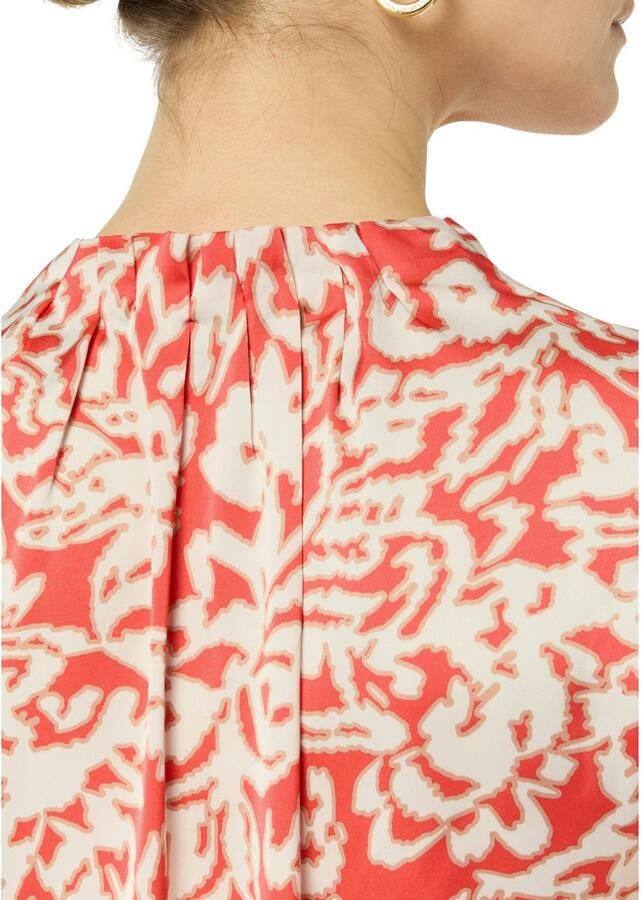 Comma Gedessineerde blouse met hoge kraag en allover-print