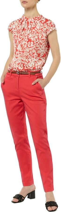 Comma Gedessineerde blouse met hoge kraag en allover-print - Foto 4