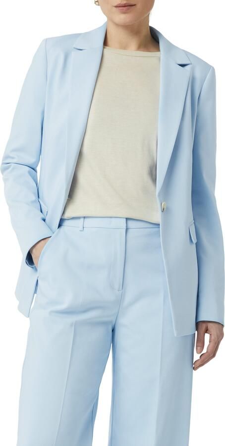 Comma Getailleerde blazer met klepzakken Blue Dames - Foto 4