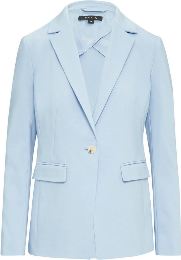 Comma Getailleerde blazer met klepzakken Blue Dames