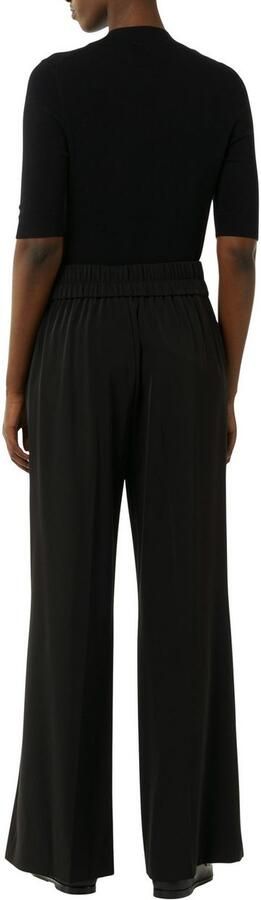 Comma Wide leg stoffen broek met vaste persplooien - Foto 6