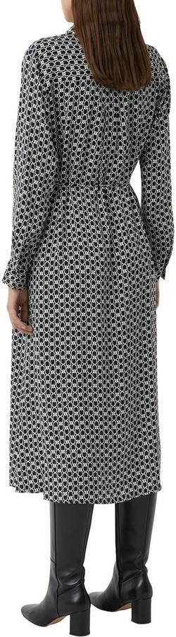 Comma Jurk met overhemdkraag Zomerjurk met steekzakken en all-over-print - Foto 2