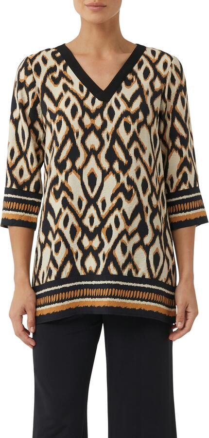 Comma Klassieke blouse met print all-over - Foto 4