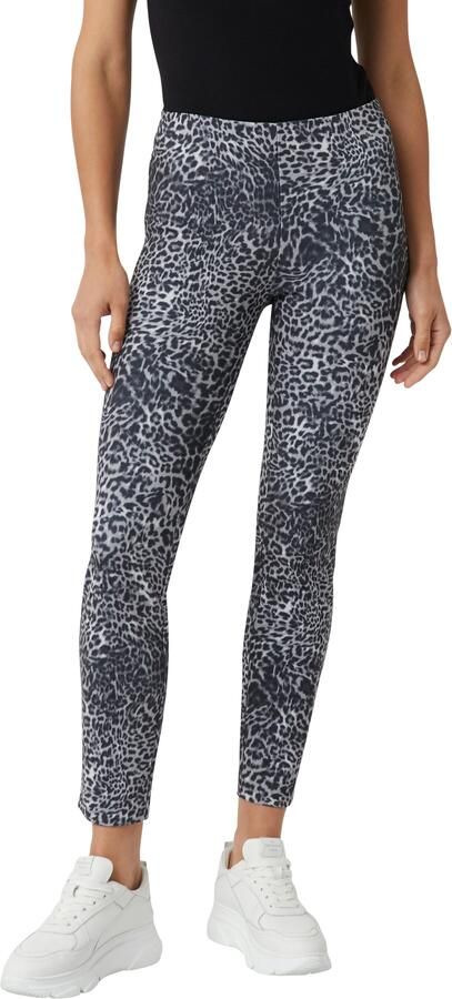 Comma Slim fit stoffen broek met elastische band - Foto 4