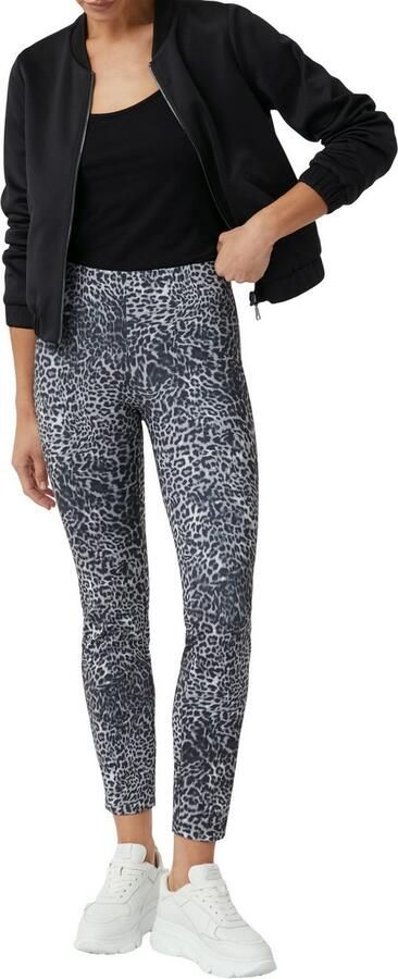 Comma Slim fit stoffen broek met elastische band