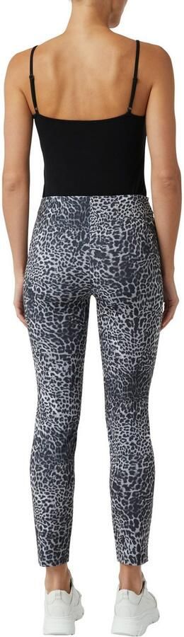 Comma Slim fit stoffen broek met elastische band - Foto 3