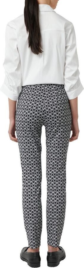 Comma Slim fit stoffen broek met elastische band - Foto 3