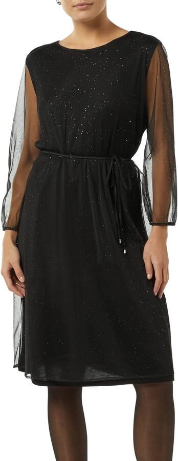 Comma Knielange jurk met siersteentjes