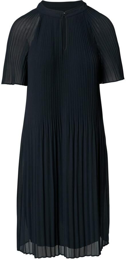 Comma Midi-jurk gemaakt van chiffon met plissé-vouwen