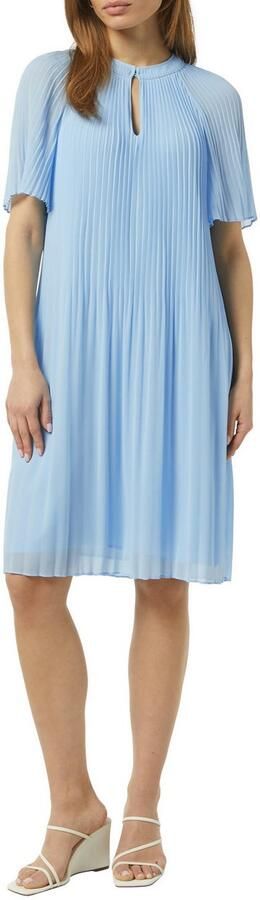 Comma Stromende Geplisseerde Jurk van Chiffon Blue Dames - Foto 3