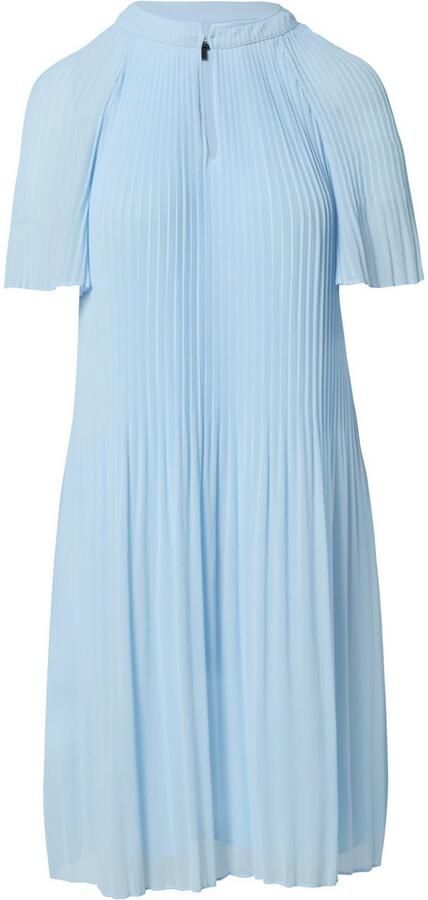 Comma Stromende Geplisseerde Jurk van Chiffon Blue Dames