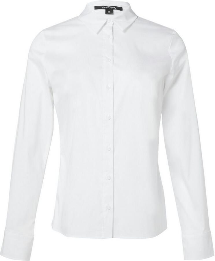 Comma Regular fit overhemdblouse met doorknoopsluiting