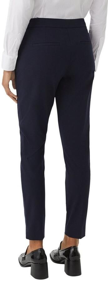 Comma Slim fit stoffen broek van viscosemix met logo-applicatie