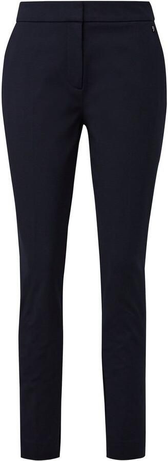 Comma Slim fit stoffen broek van viscosemix met logo-applicatie - Foto 2