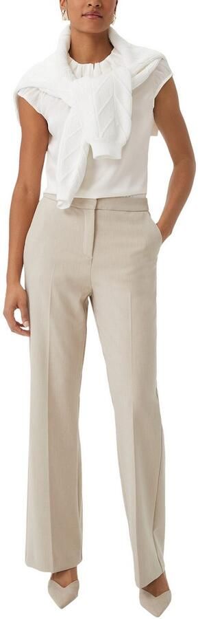 Comma Satijnen blouse met rimpeling aan de hals - Foto 6