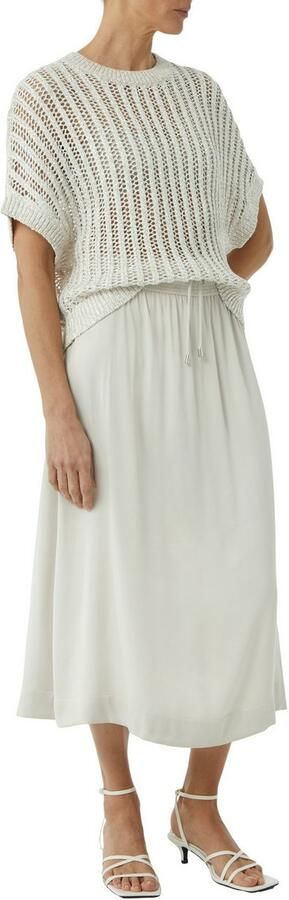 Comma Satijnen rok met elastische taille - Foto 2