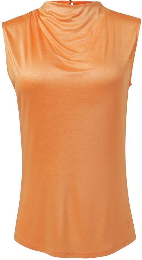 Comma Shirt met cascadehals mouwloos