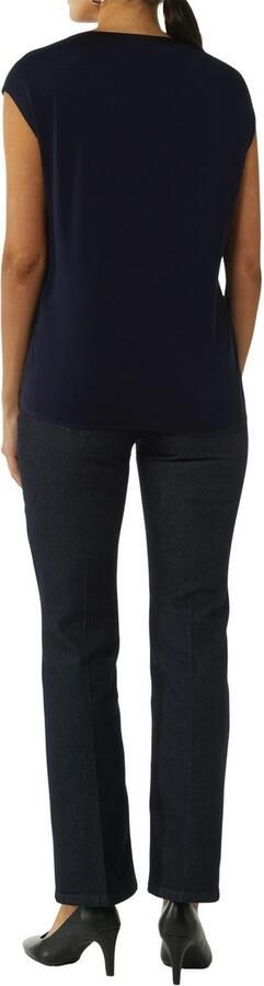 Comma Shirt met gespleten ronde hals satijn-look - Foto 3