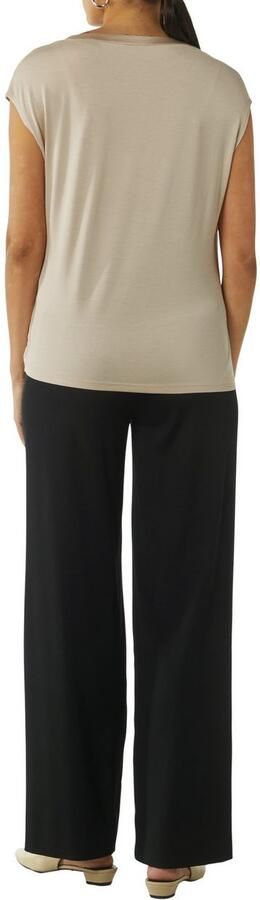 Comma Shirt met gespleten ronde hals satijn-look - Foto 3