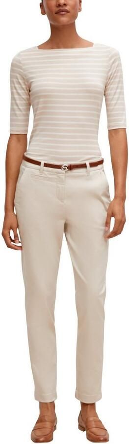 Comma Shirt met korte mouwen met strepen en slim fit - Foto 4