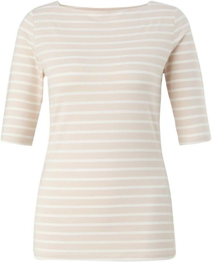 Comma Shirt met korte mouwen met strepen en slim fit - Foto 2