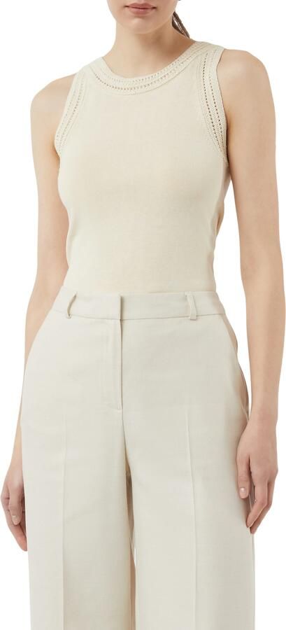 Comma Shirt met ronde hals met breitechnische details - Foto 4