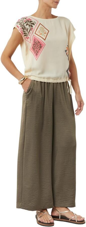 Comma Shirt met vleermuismouwen met bloemachtig patroon en vleermuismouwen