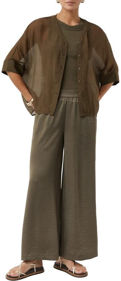 Comma Shirtblouse in transparante look en met knoopsluiting - Foto 2