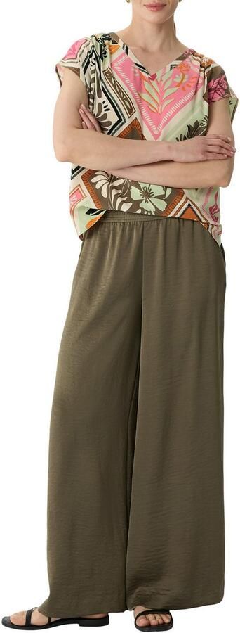 Comma Regular fit blouseshirt met V-hals - Foto 2