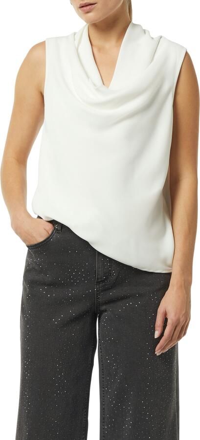 Comma Shirttop met cascadehals - Foto 4