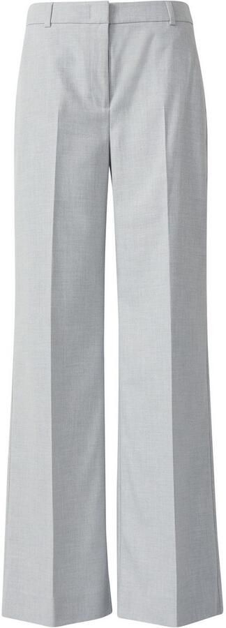 Comma wide leg regular waist pantalon lichtgrijs - Foto 4