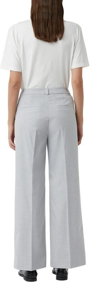 Comma wide leg regular waist pantalon lichtgrijs - Foto 5